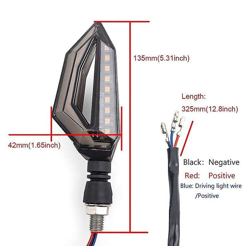 Universal Motorcycle 12 LED Turn Signal Lights Blinker Front Rear Lights Indicator for