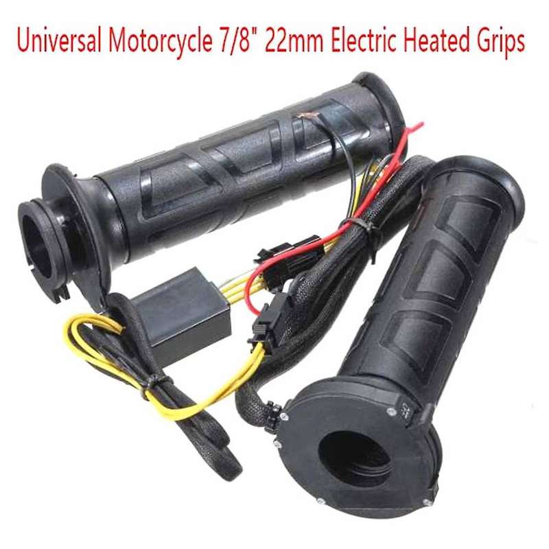 Universal Motorcycle 7/8inch 22mm Electric Heated Grips Scooter Moped Bar Hand Warmer Adjustable Hot