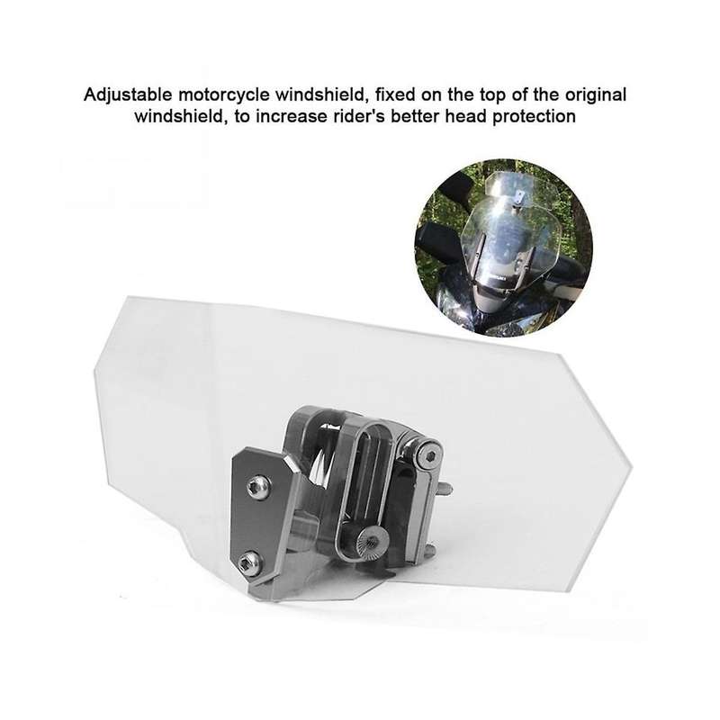 Universal Motorbike Wind Deflector Windscreen Clip On Windshield Extensions 20cm for Nmax155 Pcx150