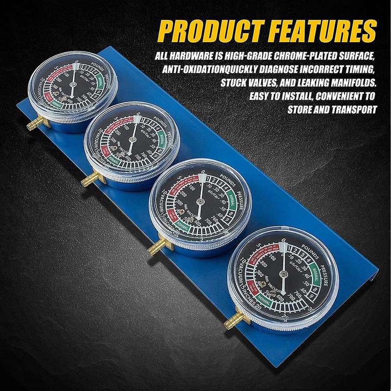 Universal Motorcycle 4 Carburetor Synchronizer Synchronization Tool Compatible with for 550 650 750