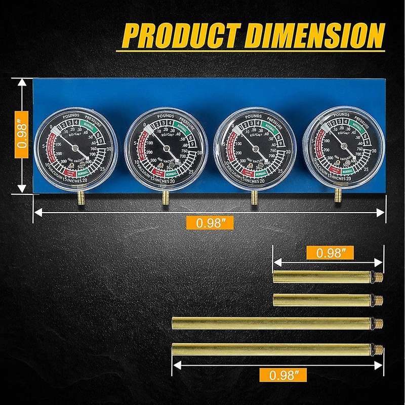 Universal Motorcycle 4 Carburetor Synchronizer Synchronization Tool Compatible with for 550 650 750