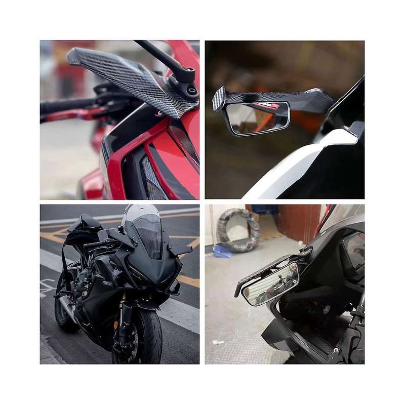 Universal Motorcycle Adjustable Flank Spoiler Fairing with Mirrors for Cbr650r Yzf R1 Yzf R6 T-max5