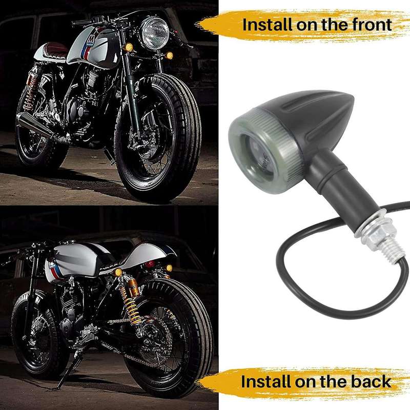 Universal Motorcycle Blinkers Led Turn Signals Light Switchback Running Lights Drl Indicators Compa