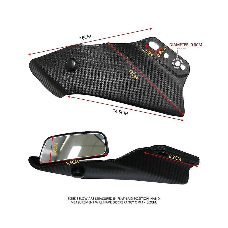 Universal Motorcycle Adjustable Flank Spoiler Fairing with Mirrors for Cbr650r Yzf R1 Yzf R6 T-max53