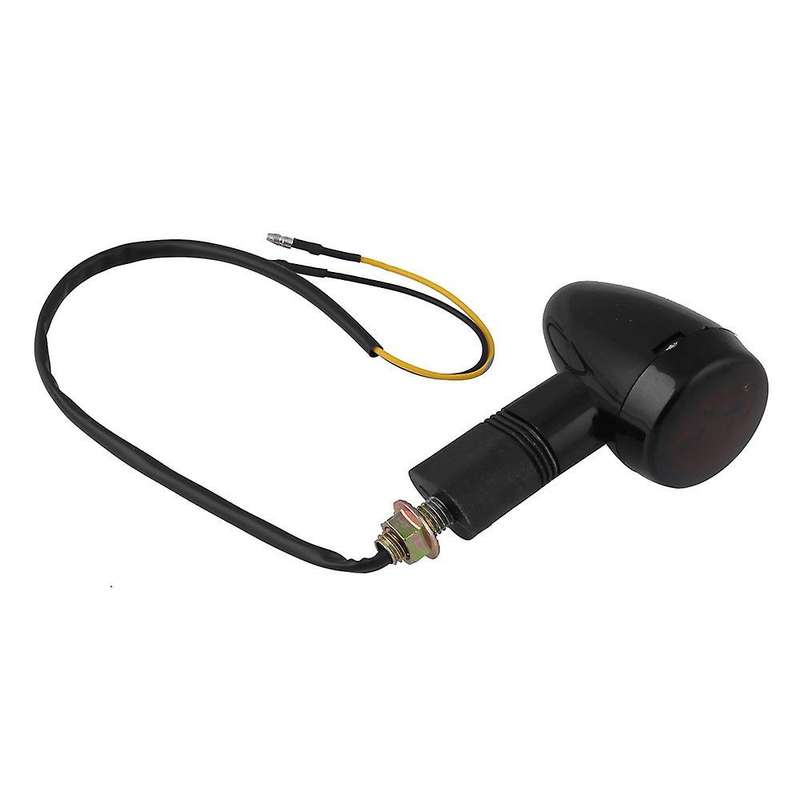 Universal Motorcycle Black Smoke LED Turn Signal Light Indicators for Cafe Custom