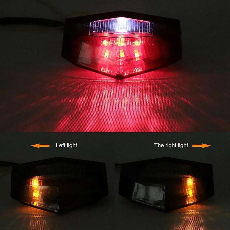 Universal Motorcycle Brake Light LED Turn Signal Light Motorcycle Tail Light Indicator for Scooter O
