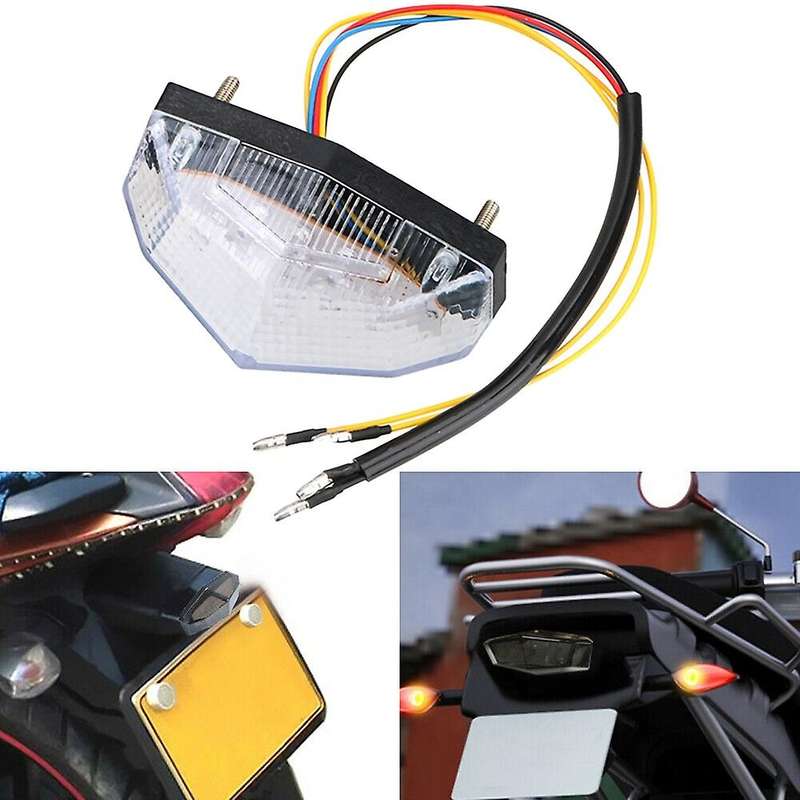 Universal Motorcycle Brake Light LED Turn Signal Light Motorcycle Tail Light Indicator for Scooter O