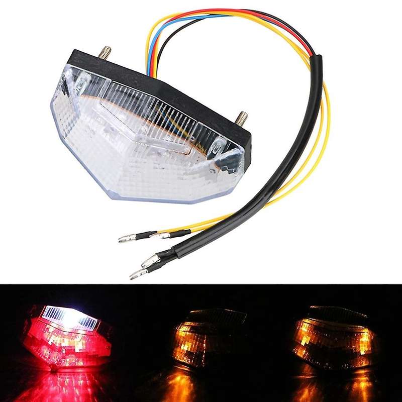 Universal Motorcycle Brake Light LED Turn Signal Light Motorcycle Tail Light Indicator for Scooter O