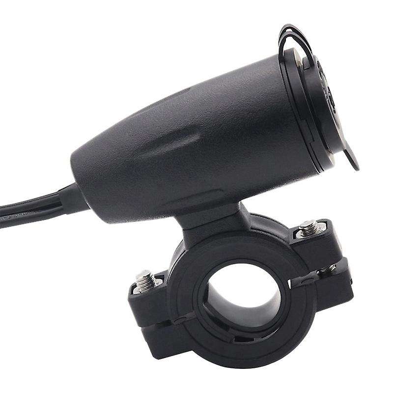 Universal Motorcycle Dual 4.8A USB Charger Socket Press Switch Waterproof 12-24V for Handlebars Moun
