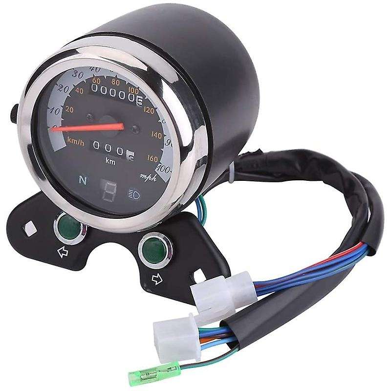 Universal Motorcycle Dual Odometer Speedometer Meter Gear Digital Display