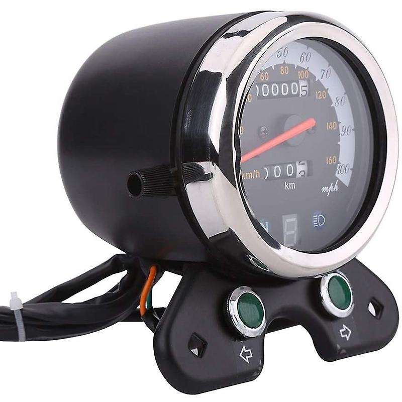 Universal Motorcycle Dual Odometer Speedometer Meter Gear Digital Display