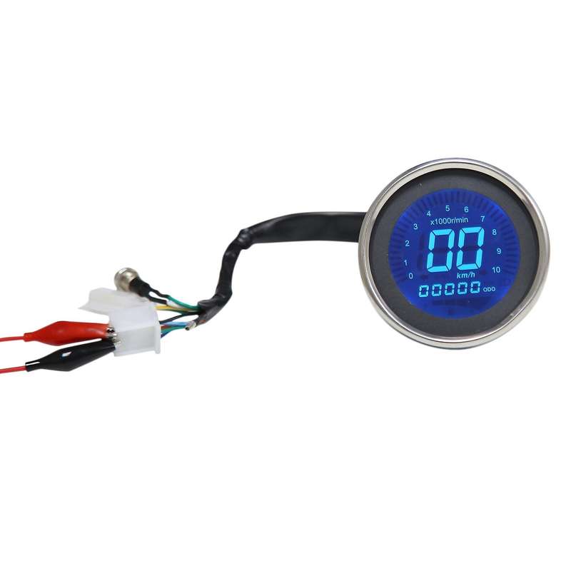 Universal Motorcycle Digital Speedometer Retro Lcd Odometer Cafe Tachometer Indicator Scooter Atv Me