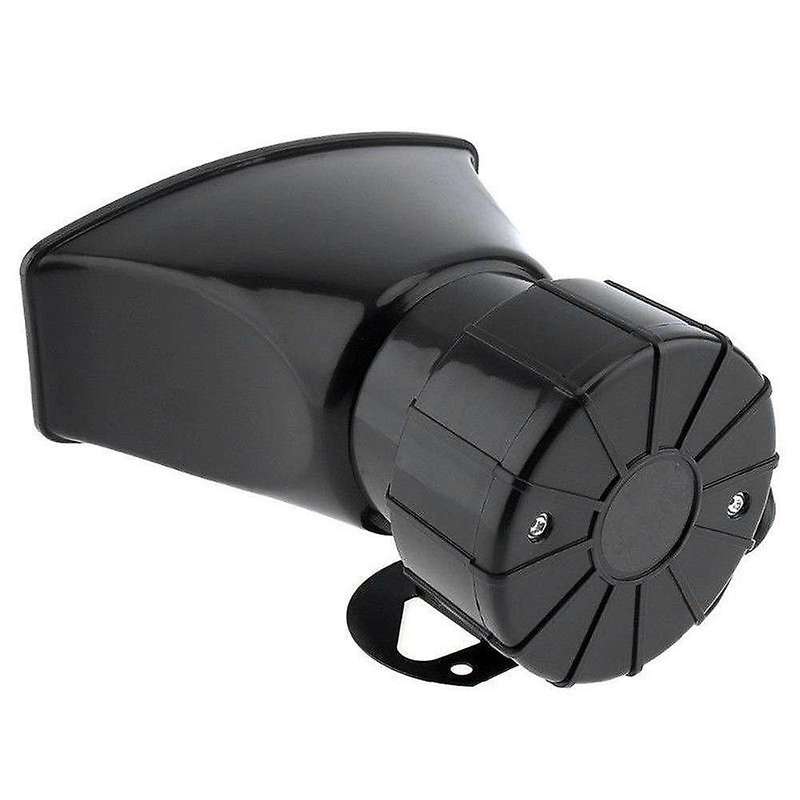 Universal Motorcycle Car Alarm Sound 7 Tone Horn 12v 100w Police Siren Horn Loudspeaker (black)