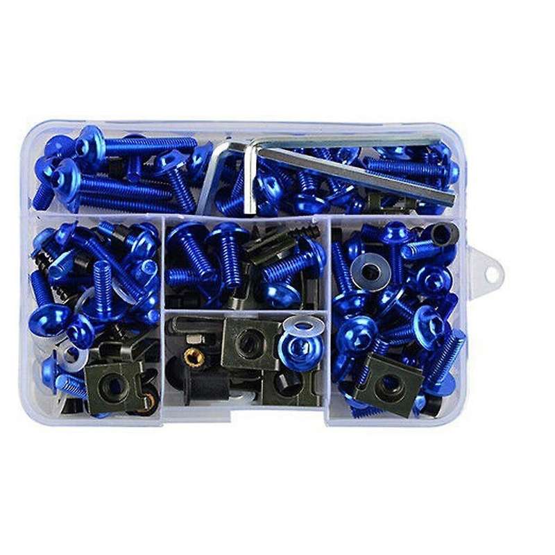 Universal Motorcycle Fairing Bolt Kit for Mounting Kits Washers Nuts (177PCS)