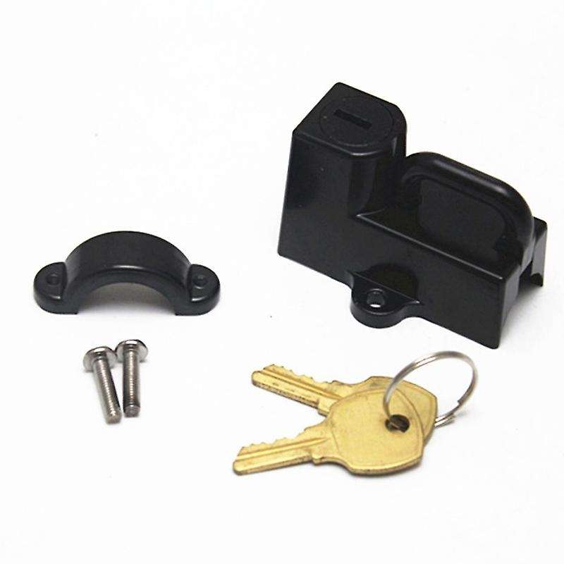 Universal Motorcycle Handlebar Shelf Bar Tube Helmet Lock with 2 Keys for 7/8 inch to 1-1/4 inch 25-