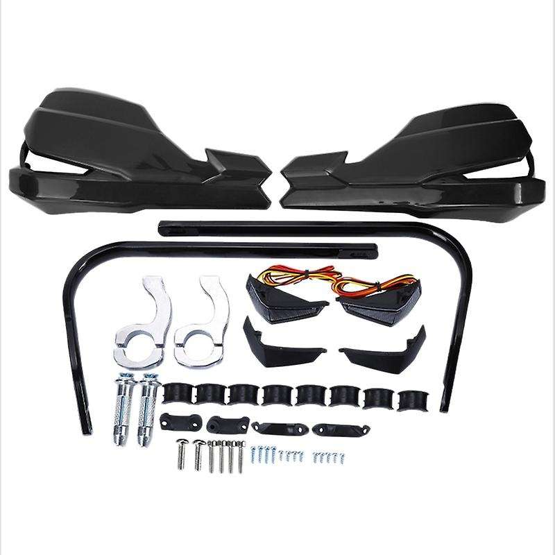 Universal Motorcycle Handguards 22Mm-28Mm Handlebar Protector with Led Turn Signal Light for