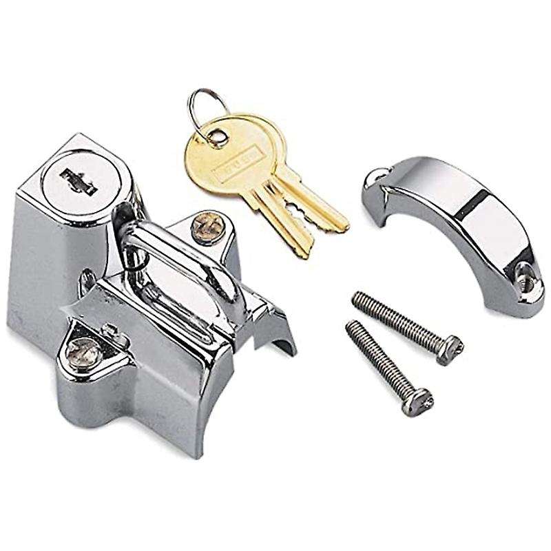 Universal Motorcycle Handlebar Shelf Bar Tube Helmet Lock with 2 Keys for 7/8 inch to 1-1/4 inch 25-