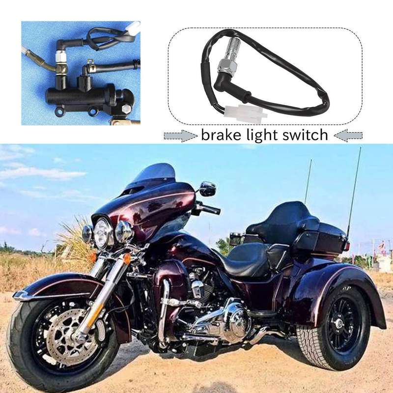 Universal Motorcycle Hydraulic Brake Pressure Rear Light Switch Hollow Bolt Accessories M10 1.25mm