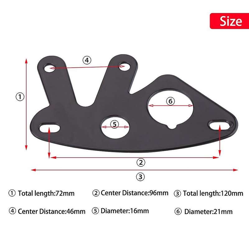 Universal Motorcycle Instrument Bracket Speedometer Odometer Mount Stand Support(Black)