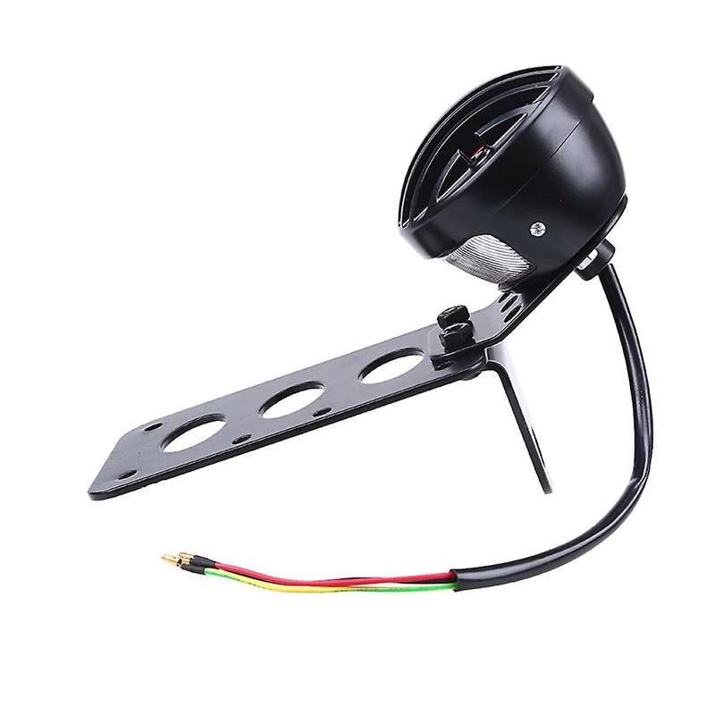 Universal Motorcycle Side Mount Tail Light with License Number Plate Bracket for Sportsters Rear Sto