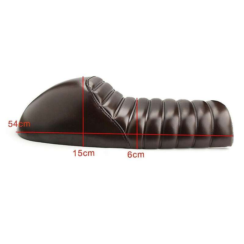 Universal Motorcycle Seat Flat Saddle Frame for GB XJ Cafe Brown