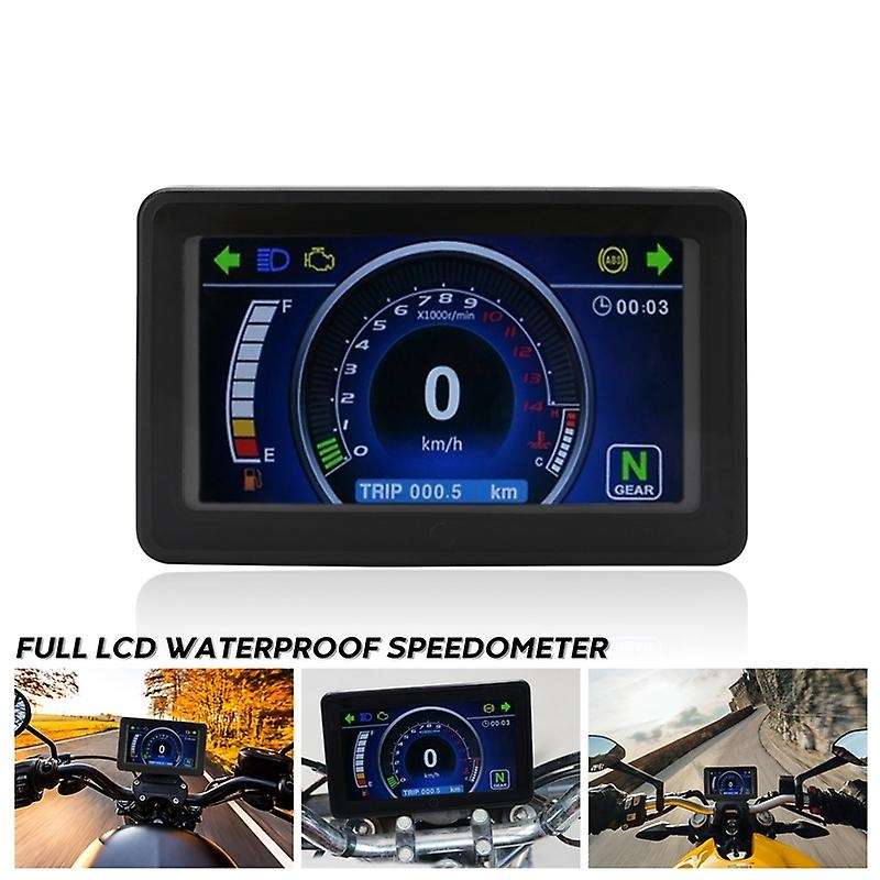 Universal Motorcycle Lcd Display Cluster Replaceable Speedometer Multi-function Instrument for 1,2,4
