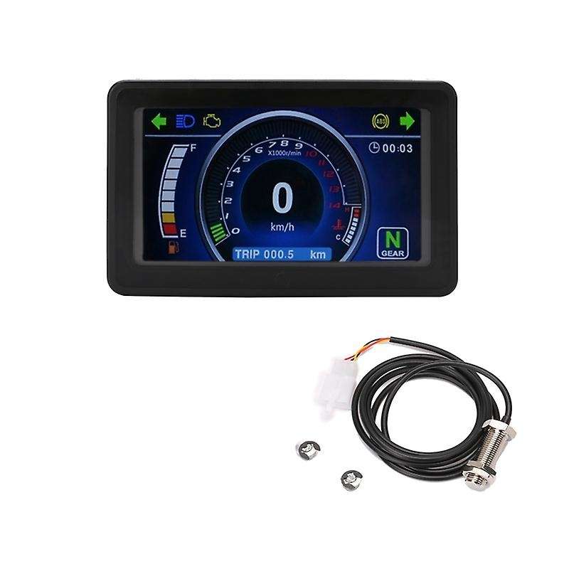 Universal Motorcycle Lcd Display Cluster Replaceable Speedometer Multi-function Instrument for 1,2,4
