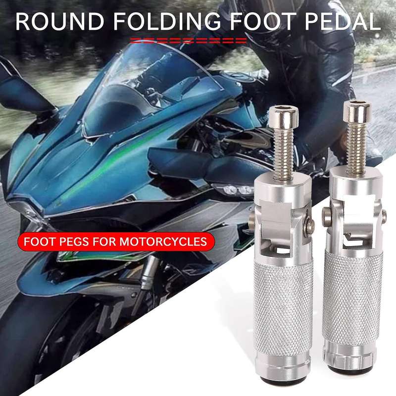 Universal Motorcycle Motor Bike Rear Pedal Board Folding Footrests Footpegs Foot Rests Pegs