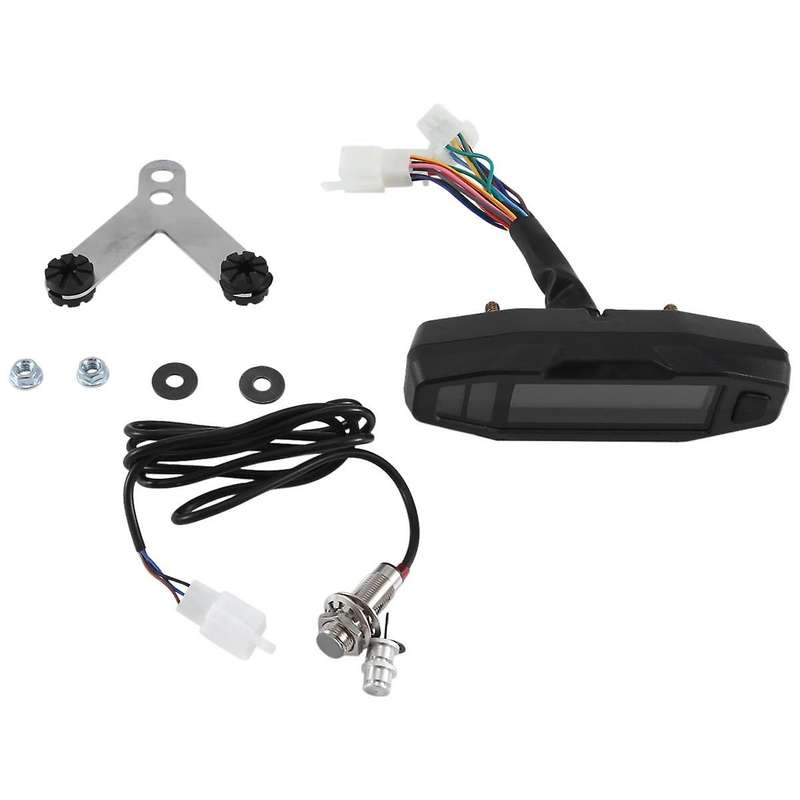 Universal Motorcycle Speedometer Tachometer Oil Gauge HD Screen Digital Meters Instrument Cluster Tu