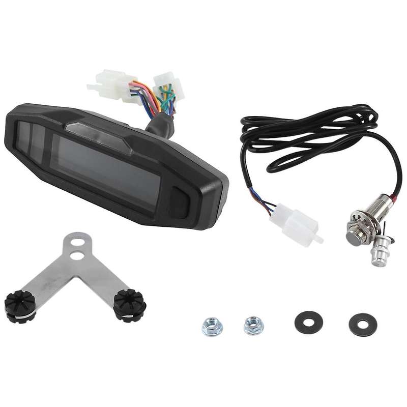 Universal Motorcycle Speedometer Tachometer Oil Gauge HD Screen Digital Meters Instrument Cluster Tu