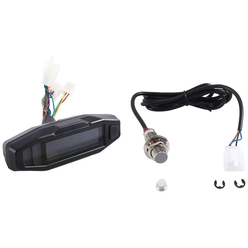 Universal Motorcycle Speedometer Tachometer Oil Gauge HD Screen Digital Meters Instrument Cluster T