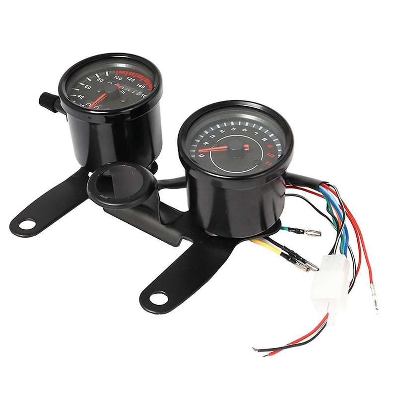 Universal Motorcycle Speedometer Odometer Led Backlight Tachometer
