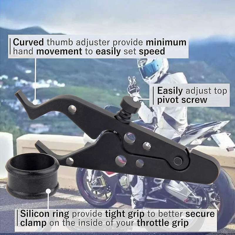 Universal Motorcycle Throttle Lock - Motorcycle Cruise Control - Motorcycle Cruise Lock Assist Throt