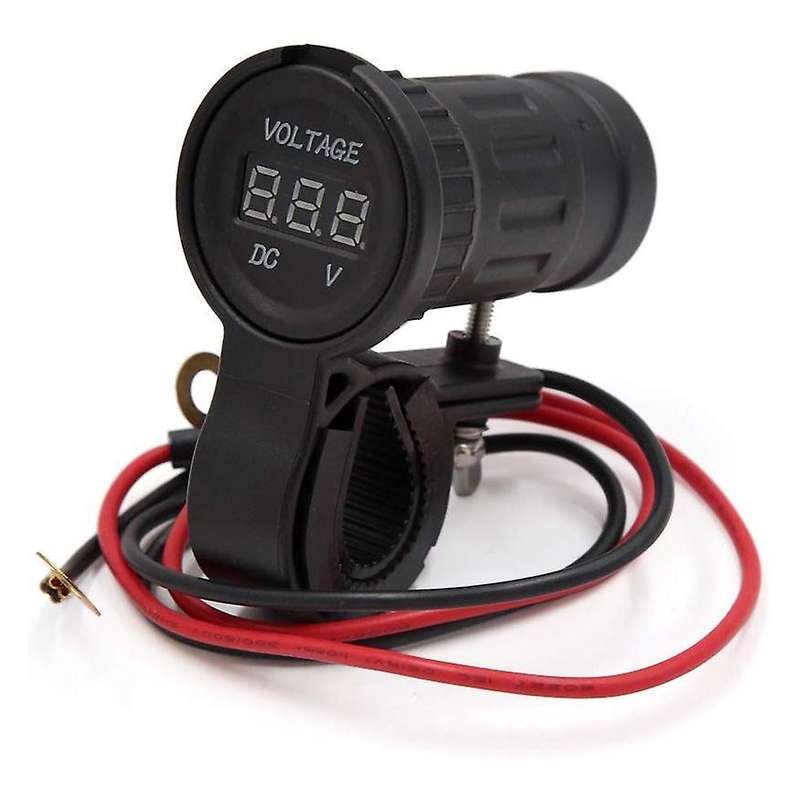 Universal Motorcycle Tachometer Guage Voltmeter Gauge(Black)