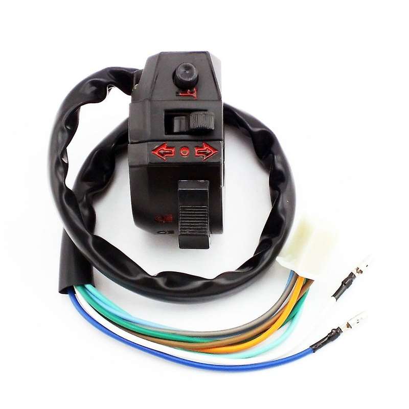 Universal Motorcycle Turn Signal Horn Light High Low Beam Left Switch for Motorcycle with 7/8 Inch H