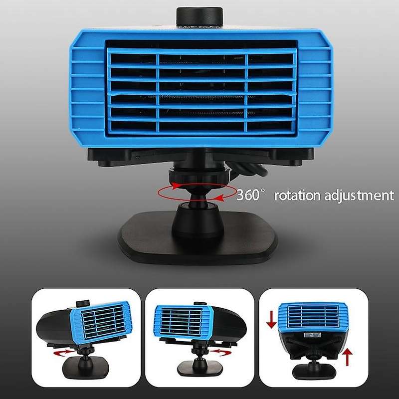 Universal Portable Heaters for Cars Trucks 12V 360Adjustable Heater Cooling Fan Windshield Defroster