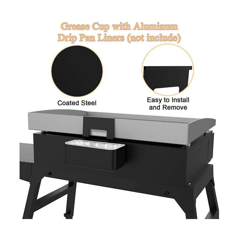 Universal Oil Receiving Box for Grill for 17 Inch, 22 Inch, 36 Inch Baking Pan with for Grills, Cam