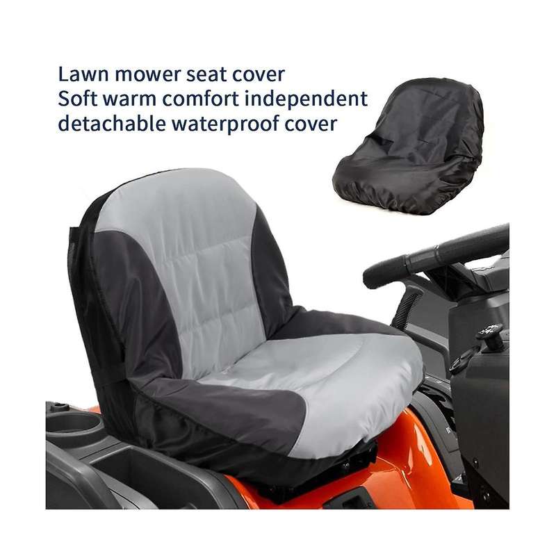 Universal Riding Lawn Mower Tractor Seats Cover Padded Comfort Pad Storage Pouch Lawn Mower Accessor