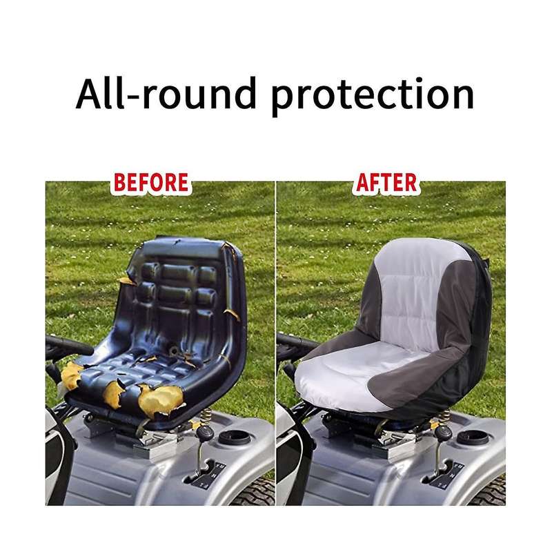 Universal Riding Lawn Mower Tractor Seats Cover Padded Comfort Pad Storage Pouch Lawn Mower Accessor