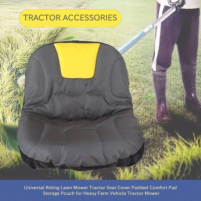 Universal Riding Lawn Mower Tractor Cover Padded Comfort Pad Storage Pouch for Heavy Farm Vehicle T