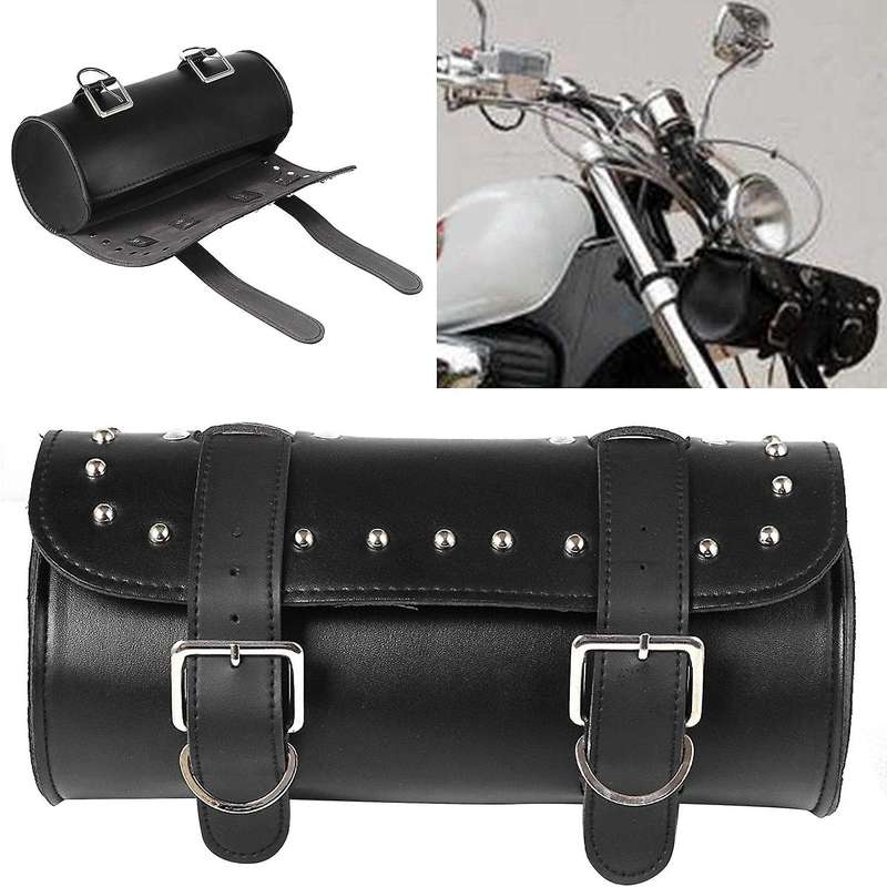 Universal Saddle Bag Motorcycle Scooter Front Forks Round Barrel Shape Bag Tool Storage Bag