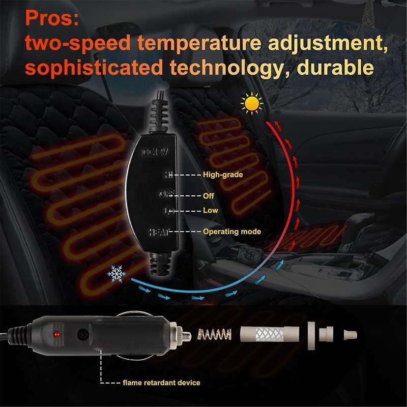 Universal Seat Cover with Adjustment Switch for All Car Truck Golf Carts Off-road Rv Winter Insulat