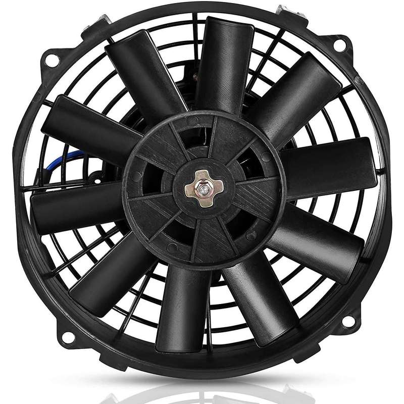 Universal Slim Fan Push Pull Electric Radiator Cooling Fans 12V 80W Engine Fan with Mount Kit(Diamet