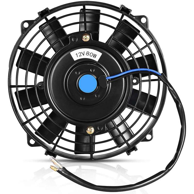 Universal Slim Fan Push Pull Electric Radiator Cooling Fans 12V 80W Engine Fan with Mount Kit(Diamet