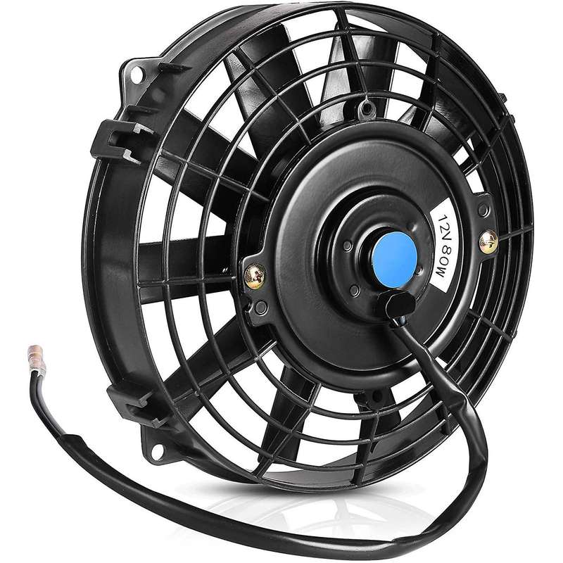 Universal Slim Fan Push Pull Electric Radiator Cooling Fans 12V 80W Engine Fan with Mount Kit(Diamet