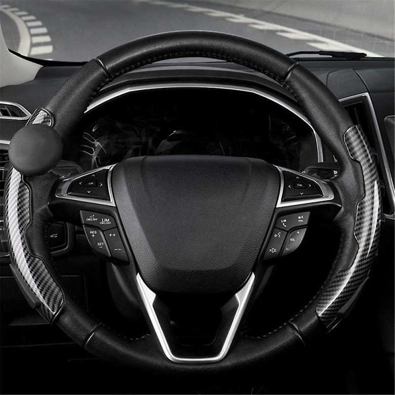 Universal Steering Wheel Cover with Spinner,360degree Anti Slip Handle Knob Ball for Car Truck SUV R