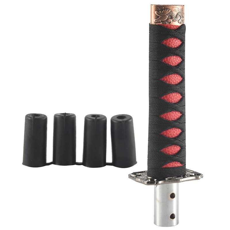 Universal Sword Shift Knob Shifter Katana Metal Black+red 15cm