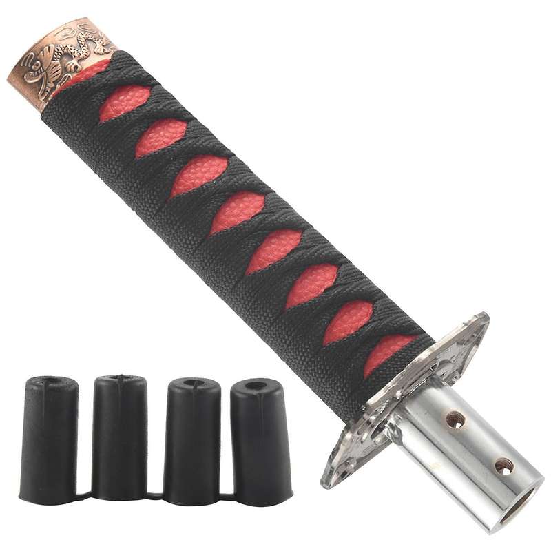 Universal Sword Shift Knob Shifter Katana Metal Black+red 15cm