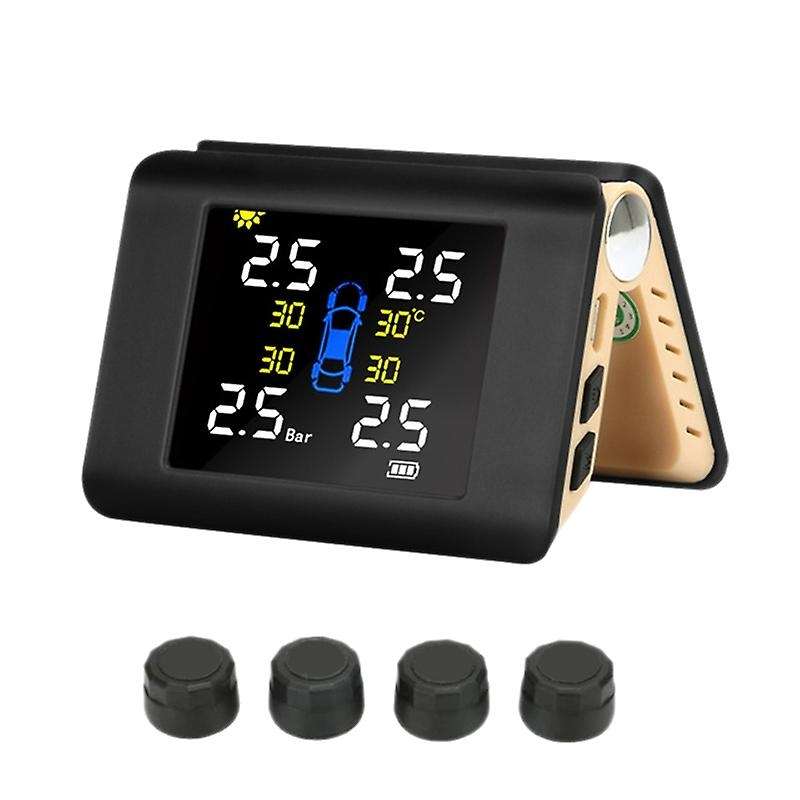 Universal TPMS Car Wireless Tire Pressure Monitoring System with 4Pcs External Sensors Alarm, for Ca