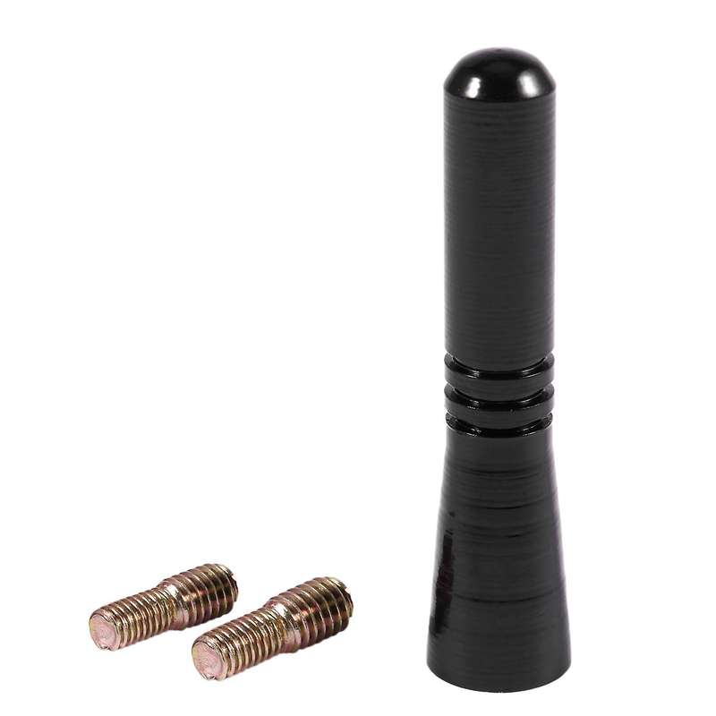 Universal Top Roof Short Whip Screw Antenna Extension Compatible Car Radio (Black)